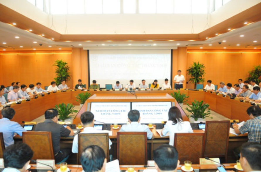 Hội nghị giao ban công tác tháng 7, triển khai nhiệm vụ trọng tâm tháng 8/2019 của UBND TP Hà Nội