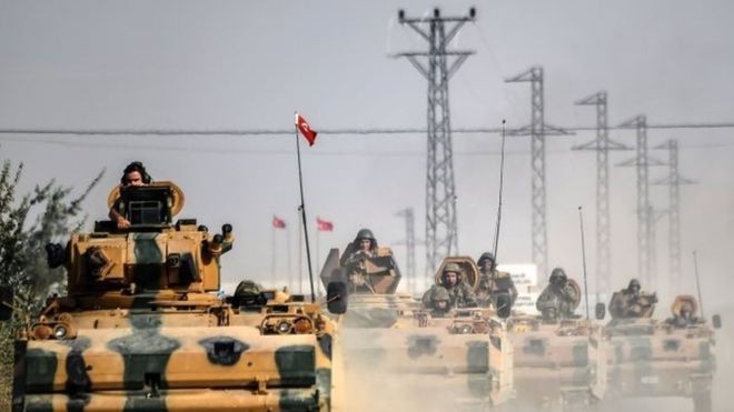 Gần 60 người thương vong trong cuộc tấn công của Thổ Nhĩ Kỳ vào Syria. Ảnh: BBC