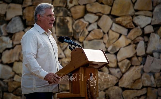 Chủ tịch Hội đồng Bộ trưởng và Hội đồng Nhà nước Cuba Miguel Diaz-Canel. Ảnh: AFP/TTXVN