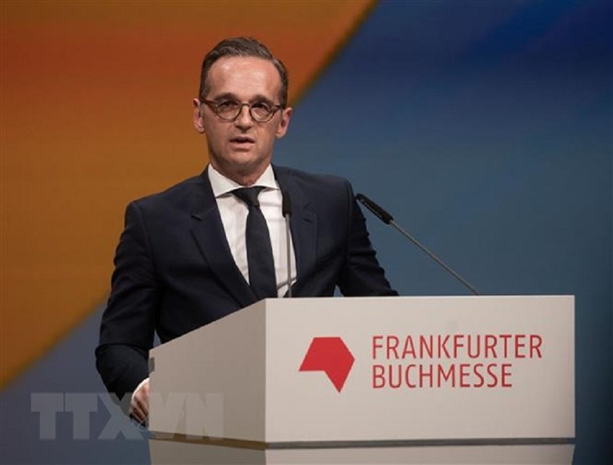 Ngoại trưởng Đức Heiko Maas phát biểu tại một sự kiện ở Frankfurt am Main ngày 16/10/2019
