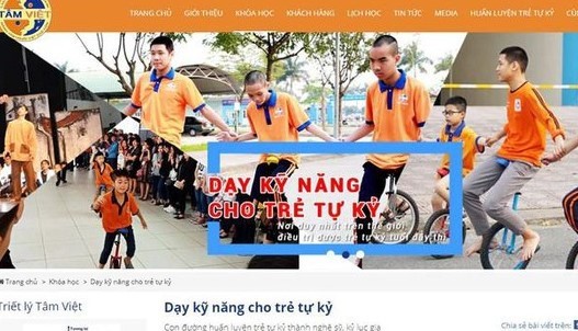 Quảng cáo của Trung tâm Đào tạo trẻ tự kỷ Tâm Việt 