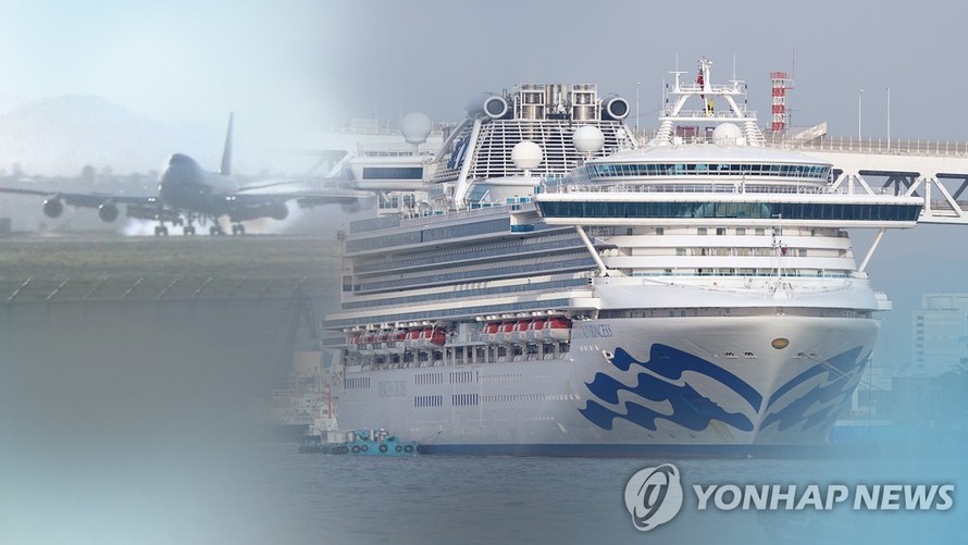 Chuyên cơ chở Tổng thống Hàn Quốc mai sẽ tới Nhật Bản sơ tán công dân nước này khỏi du thuyền Diamond Princess. Ảnh: Yonhap 