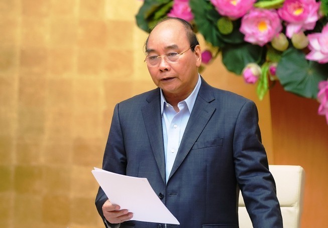 Thủ tướng Nguyễn Xuân Phúc phát biểu chỉ đạo. 