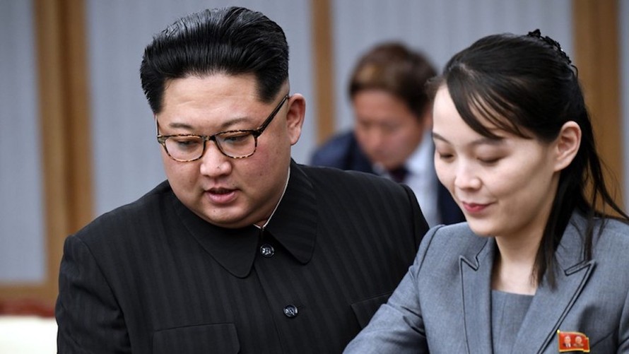 Nhà lãnh đạo Triều Tiên Kim Jong-un và bà Kim Yo-jong. Ảnh: Getty