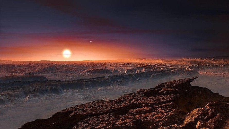 Được phát hiện năm 2016, Proxima b là hành tinh có kích cỡ khá giống Trái Đất và quay quanh ngôi sao gần với chúng ta nhất. Ảnh: ESO/M. Kornmesser