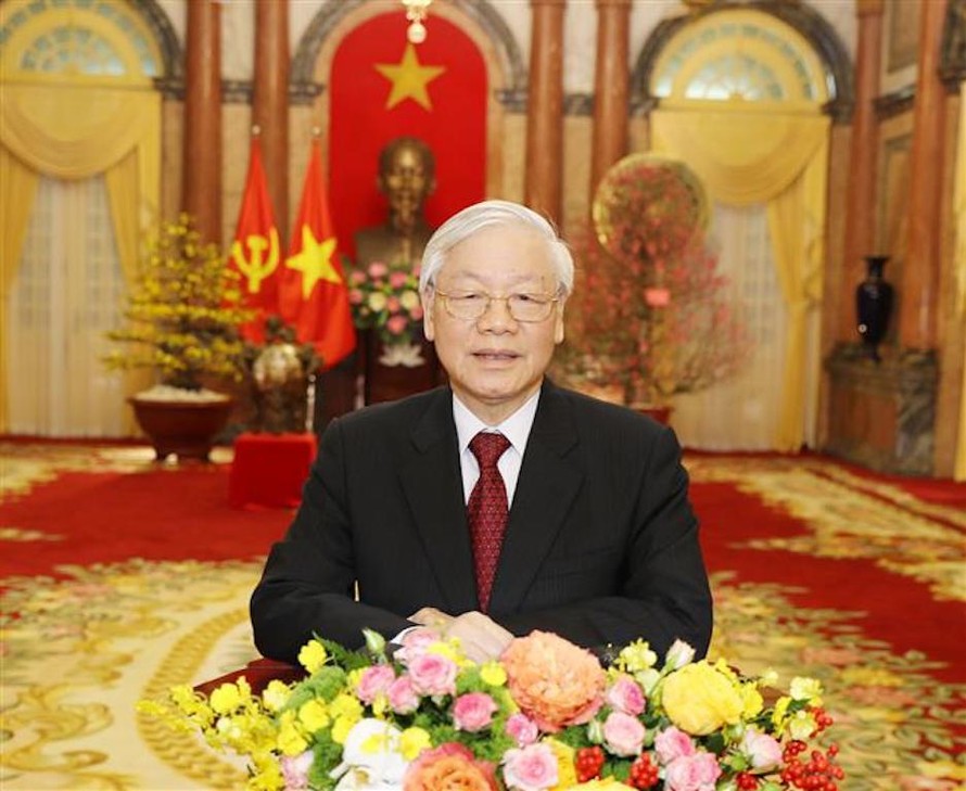 Tổng Bí thư, Chủ tịch nước Nguyễn Phú Trọng phát biểu kết luận phiên họp.