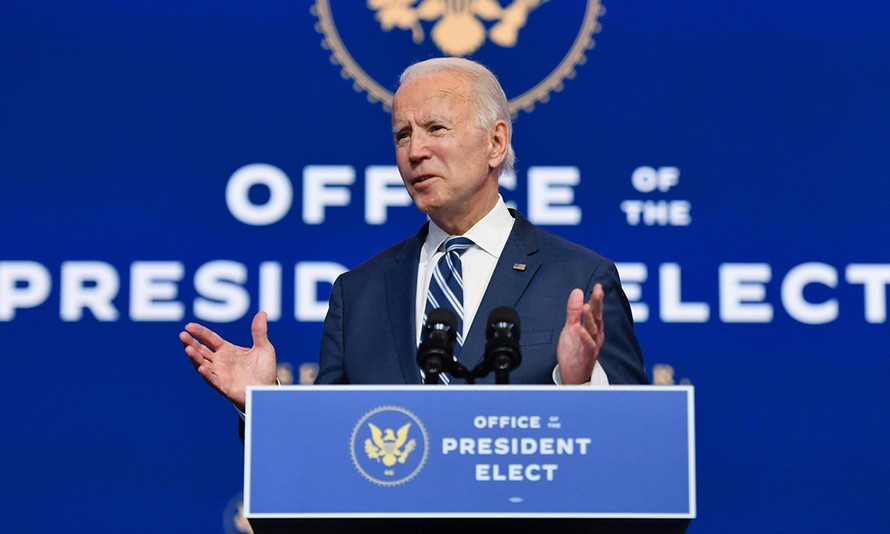 Ông Joe Biden phát biểu tại Wilmington, bang Delaware hôm 10/11