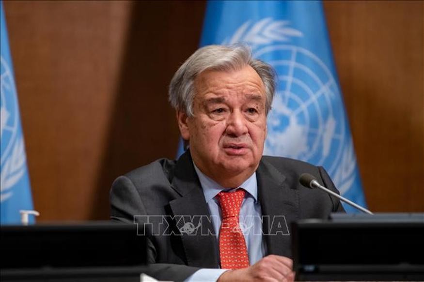 Tổng thư ký Liên hợp quốc Antonio Guterres phát biểu tại New York, Mỹ.