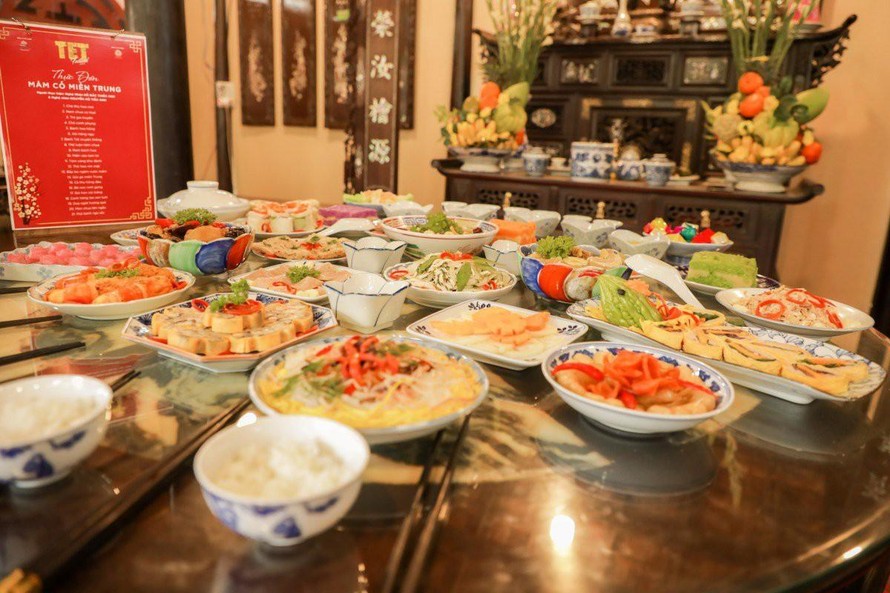 Một số món ăn ngày tết được giới thiệu tại Lễ hội Tết Việt 2020.
