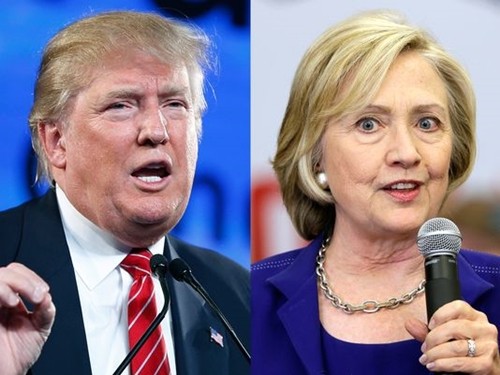Tỷ phú Donald Trump (trái), ứng viên tổng thống đảng Cộng hòa, và bà Hillary Clinton, ứng viên tổng thống đảng Dân chủ. Ảnh: AP.