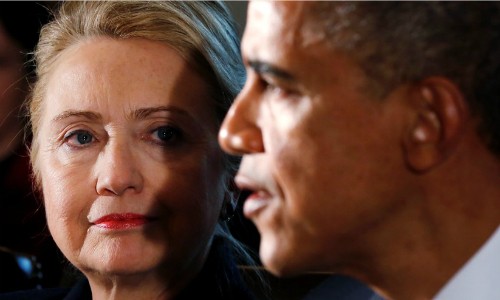Hillary Clinton và Obama. Ảnh: Reuters