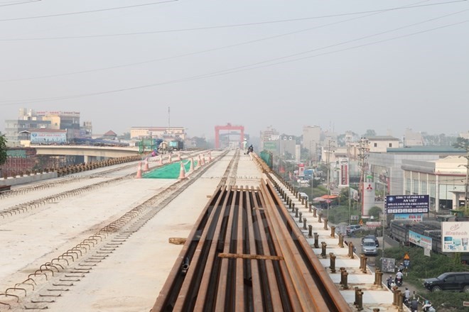 Dự án đường sắt đô thị Cát Linh-Hà Đông. (Ảnh: Doãn Đức/Vietnam+)