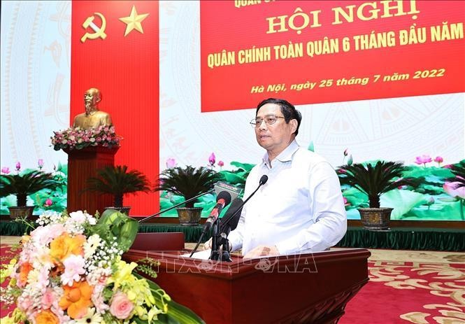 Thủ tướng Phạm Minh Chính phát biểu chỉ đạo hội nghị. Ảnh: TTXVN
