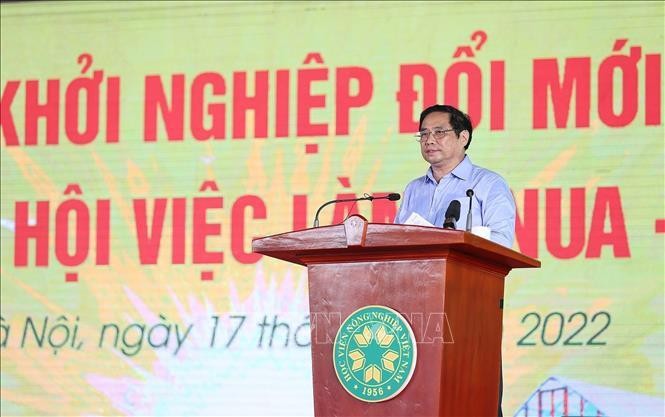 Thủ tướng Phạm Minh Chính phát biểu. Ảnh: TTXVN
