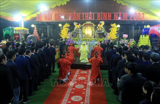 Lễ bái yết tại lễ hội đền Trần năm 2023.