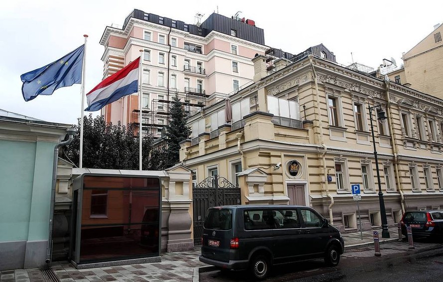 Đại sứ quán Hà Lan tại Moscow, Nga. Ảnh: TASS