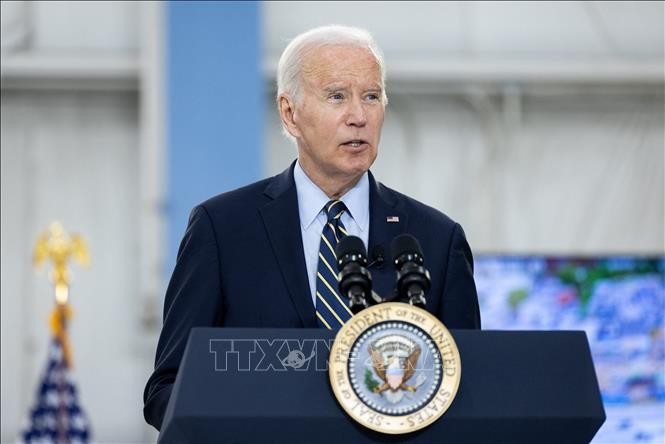 Tổng thống Mỹ Joe Biden phát biểu tại thành phố Philadelphia, bang Pennsylvania ngày 17/6/2023. Ảnh: AFP