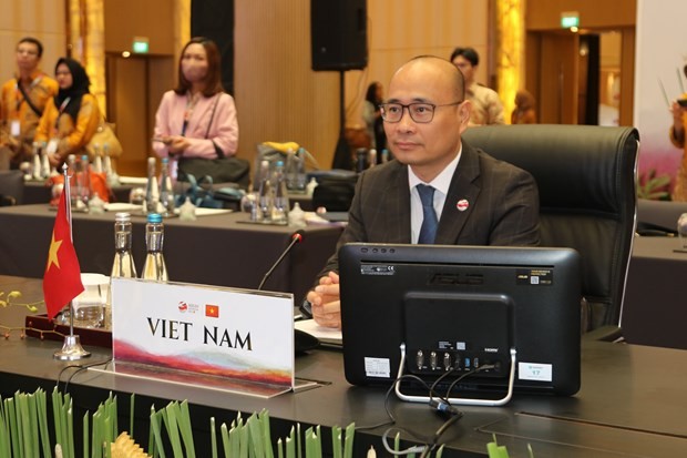 Đoàn Việt Nam tham dự Hội nghị Hội đồng Cộng đồng Kinh tế ASEAN (AECC) lần thứ 23. Ảnh: Hữu Chiến.