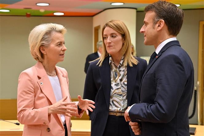 Các nhà lãnh đạo EU thảo luận tại hội nghị thượng đỉnh ở Brussels vào giữa tháng này. Ảnh: AFP/TTXVN