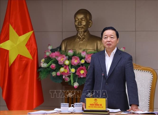 Phó Thủ tướng Trần Hồng Hà phát biểu chỉ đạo hội nghị. Ảnh: Văn Điệp/TTXVN