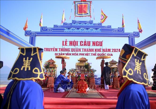 Nghi lễ chính của Lễ hội Cầu ngư truyền thống quận Thanh Khê, thành phố Đà Nẵng.