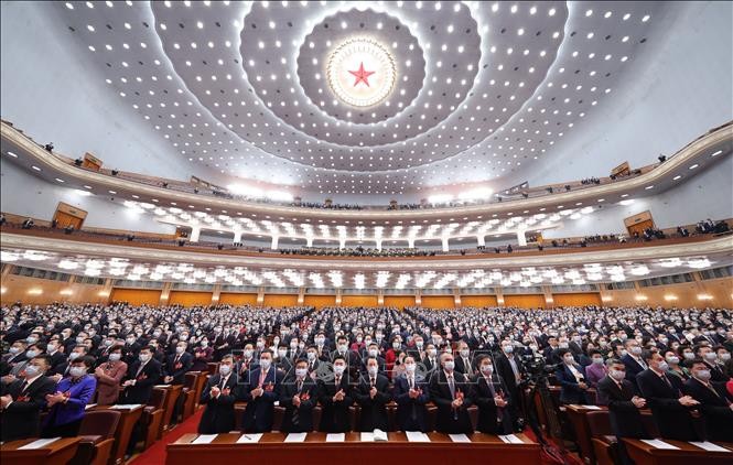 Các đại biểu tham dự kỳ họp thường niên Chính Hiệp khóa XIV tại Bắc Kinh, Trung Quốc, ngày 4/3/2023. Ảnh minh họa: THX/TTXVN 