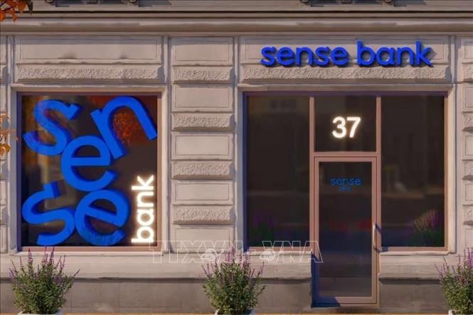 Một chi nhánh Ngân hàng Sense Bank ở thủ đô Kiev