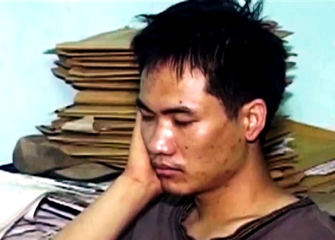 Nguyễn Tiền Lương bị cảnh sát bắt giữ. Ảnh: Công an cung cấp.