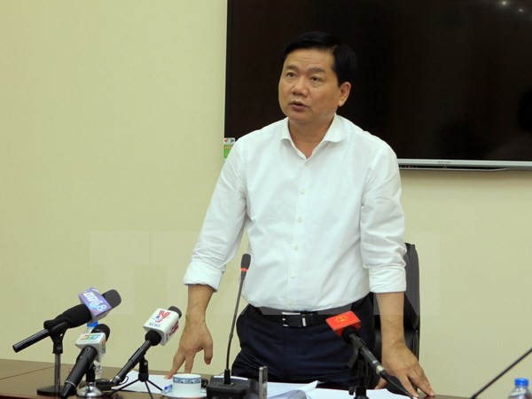  Bí thư Thành ủy Thành phố Hồ Chí Minh Đinh La Thăng phát biểu tại buổi họp. (Ảnh: Phương Vy/TTXVN)