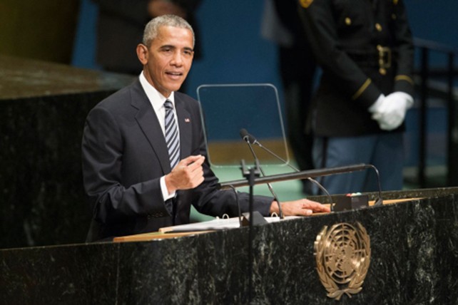Tổng thống Mỹ Barack Obama tại Đại Hội đồng Liên Hợp Quốc. Ảnh: UN