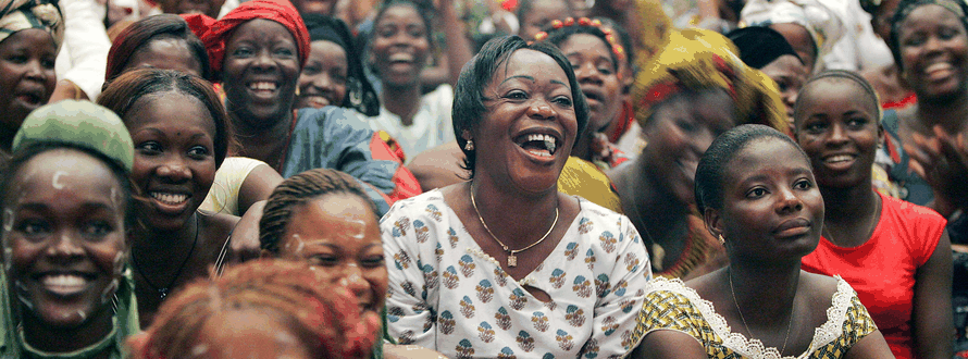 Phụ nữ từ khắp Côte d'Ivoire tụ họp để kỷ niệm Ngày Quốc tế Phụ nữ tại Palais de la Culture ở Abidjan. (Ảnh: UN/Ky Chung)