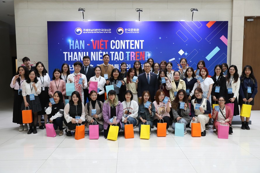 Chương trình "Hàn-Việt content, thanh niên tạo trend" diễn ra vào ngày 15/3 vừa qua. Ảnh: Trung tâm Văn hóa Hàn Quốc tại Việt Nam