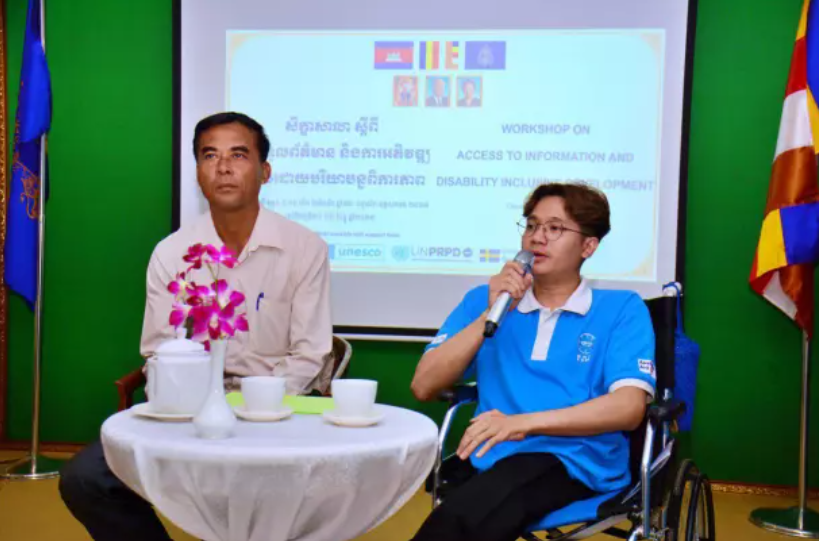 UNESCO chung tay xóa bỏ rào cản thông tin cho người khuyết tật. Ảnh: Tổ chức Người khuyết tật Campuchia