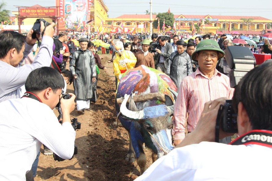 Hà Nam: Nô nức xem 'vua' cày ruộng đầu năm