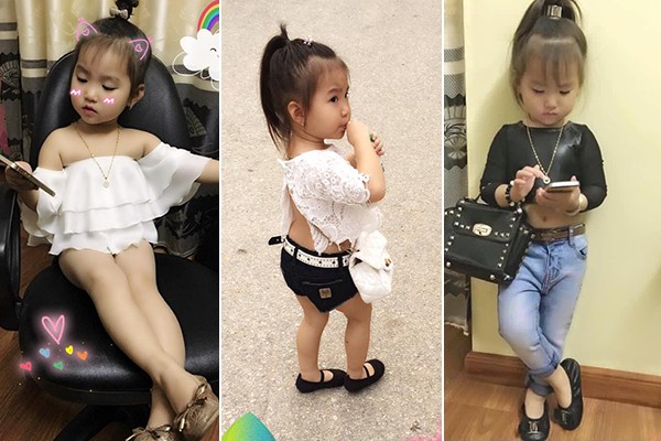 Bé gái 3 tuổi ở Tuyên Quang ăn mặc 'già trước tuổi' gây sốt mạng