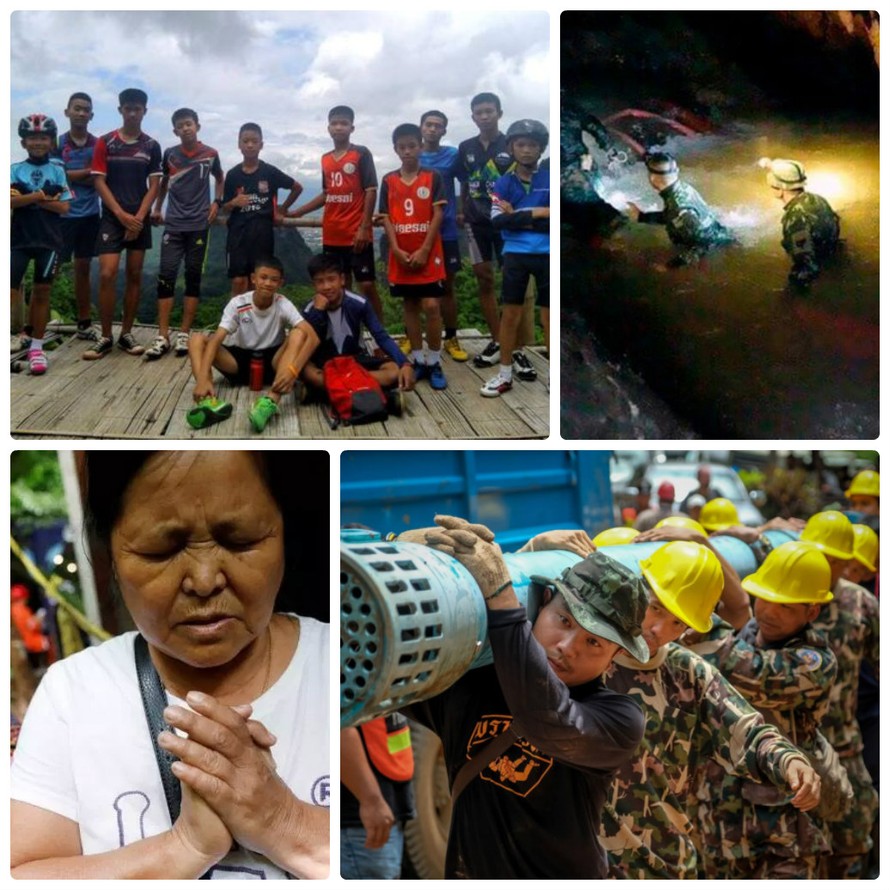 Toàn cảnh vụ giải cứu đội bóng nhí mắc kẹt trong hang ở Thái Lan