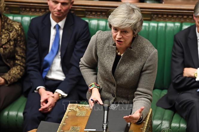 Thủ tướng Anh Theresa May tại cuộc họp Hạ viện ở thủ đô London ngày 17/12/2018. Ảnh: AFP/TTXVN