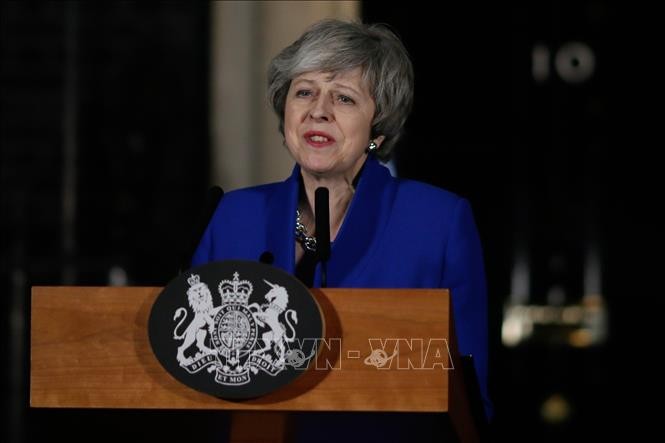 Thủ tướng Anh Theresa May phát biểu tại thủ đô London. Ảnh: THX/TTXVN