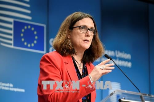 Ủy viên phụ trách thương mại của Liên minh châu Âu Cecilia Malmstrom. Ảnh: AFP/TTXVN