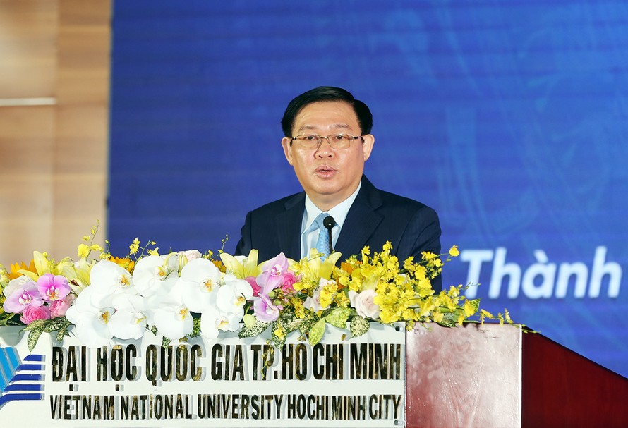 Phó Thủ tướng Vương Đình Huệ phát biểu tại buổi lễ. Ảnh: VGP/Thành Chung