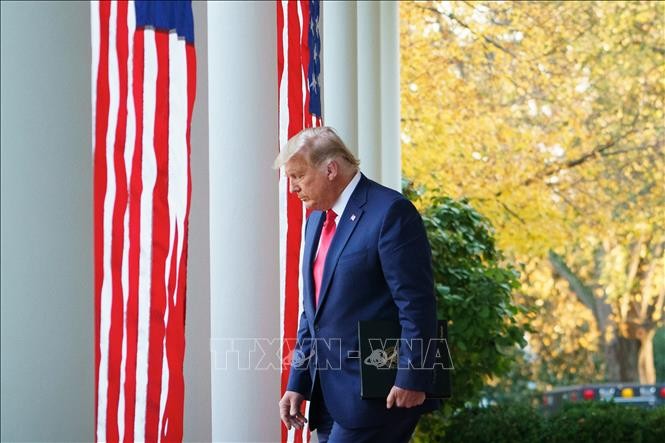 Tổng thống Mỹ Donald Trump tại Nhà Trắng ở Washington, DC, ngày 13/11/2020. Ảnh: AFP/TTXVN