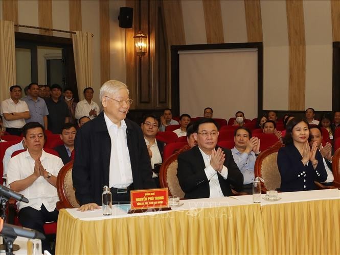 Tổng Bí thư, Chủ tịch nước Nguyễn Phú Trọng tại Hội nghị.
