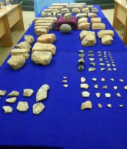 Một số hiện vật khai quật tại di tích được khai quật lần 1 - Ảnh: Công lý