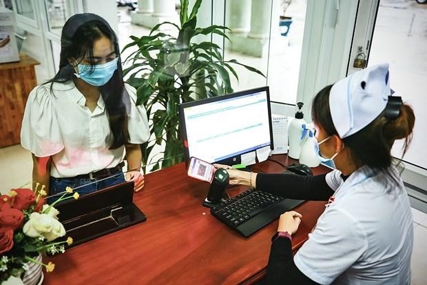 Trường hợp khám chữa bệnh sử dụng hình ảnh thẻ bảo hiểm y tế trên ứng dụng VssID. (Ảnh: PV/Vietnam+)