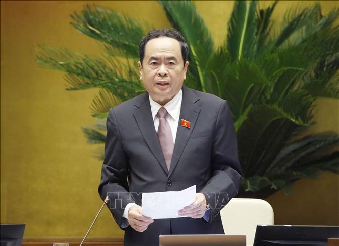 Phó Chủ tịch Thường trực Quốc hội Trần Thanh Mẫn điều hành phiên họp. Ảnh: Doãn Tấn/TTXVN
