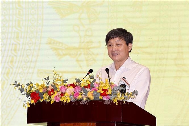 Phó Thủ tướng Chính phủ Lê Minh Khái là Tổ trưởng Tổ công tác đặc biệt của Thủ tướng Chính phủ về tháo gỡ khó khăn cho doanh nghiệp và người dân bị ảnh hưởng bởi dịch bệnh COVID-19. Ảnh: TTXVN.