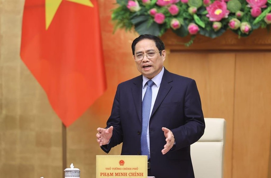 Thủ tướng Phạm Minh Chính phát biểu khai mạc. Ảnh: Dương Giang/TTXVN