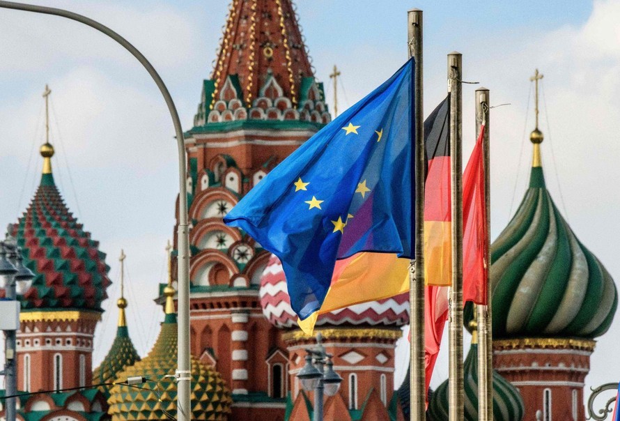 EU và Mỹ đã áp đặt hàng loạt biện pháp trừng phạt Nga do cuộc xung đột ở Ukraine. Ảnh: AFP