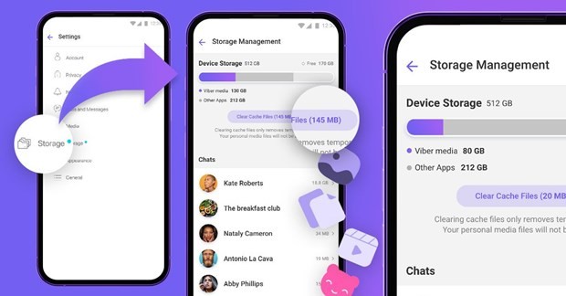 Viber công bố tính năng mới giúp người dùng giải phóng dung lượng