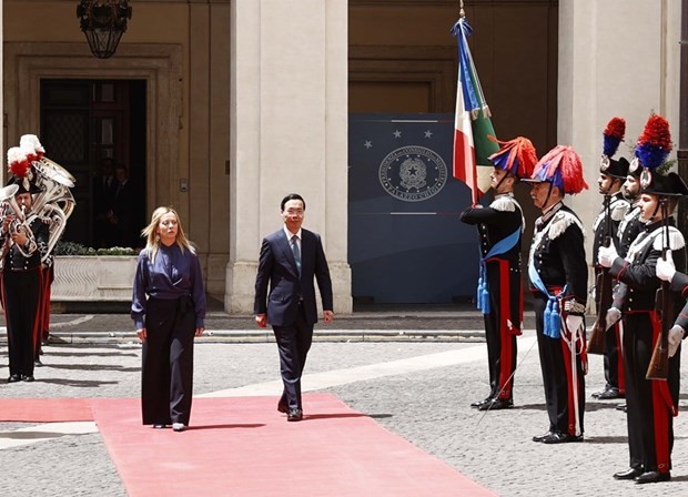 Chủ tịch nước Võ Văn Thưởng gặp Thủ tướng Italy Giorgia Meloni.